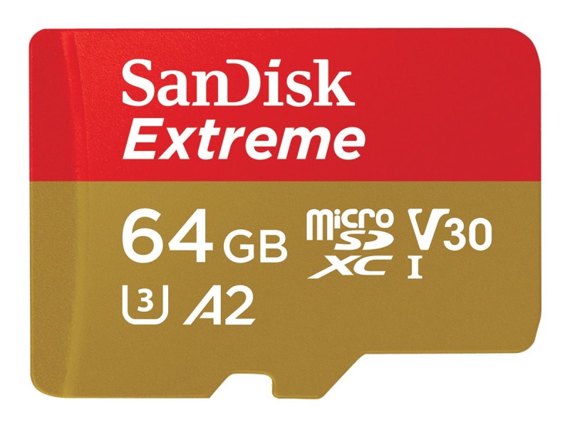 SanDisk Extreme microSD В 64GB + SD-adapt.