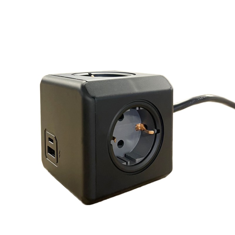 PowerCube Extended USB A+C, 1.5mtr cable, DE