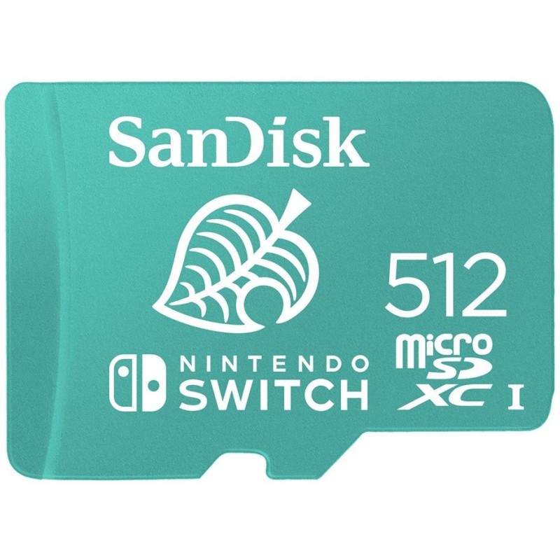 CARD 512GB SanDisk Nintendo Switch MicroSDXC 100MB/s Mint Green +Adapter