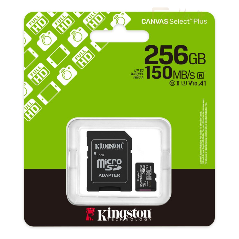 Kingston Canvas Select Plus Gen3  256GB Micro-SDHC+