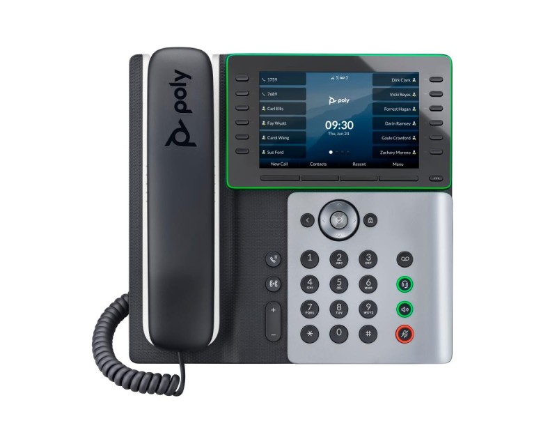HP Poly Edge E500 IP Phone and PoE-enabled