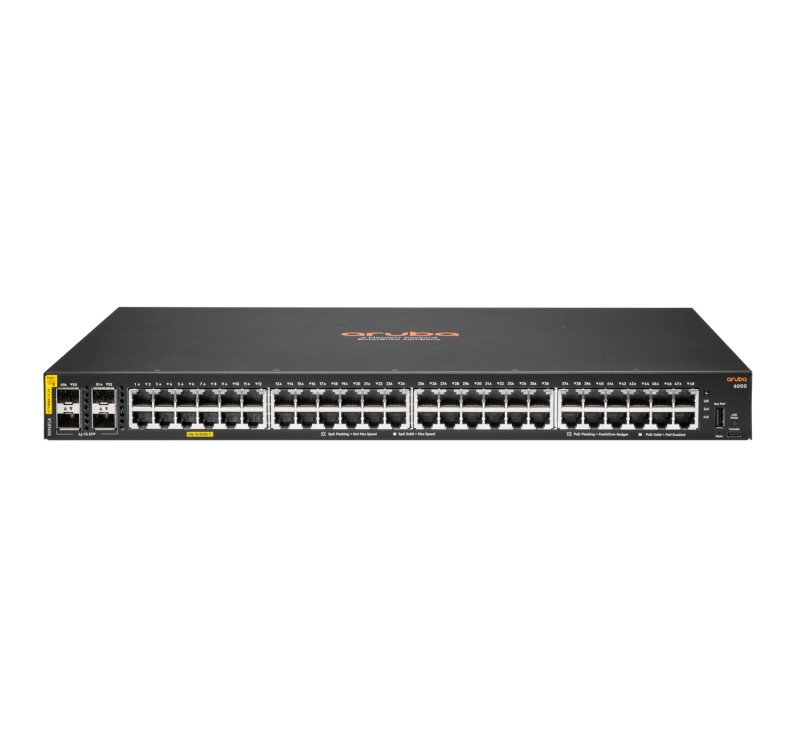 HPE Aruba Networking CX 6000 48G Class4 PoE 4SFP