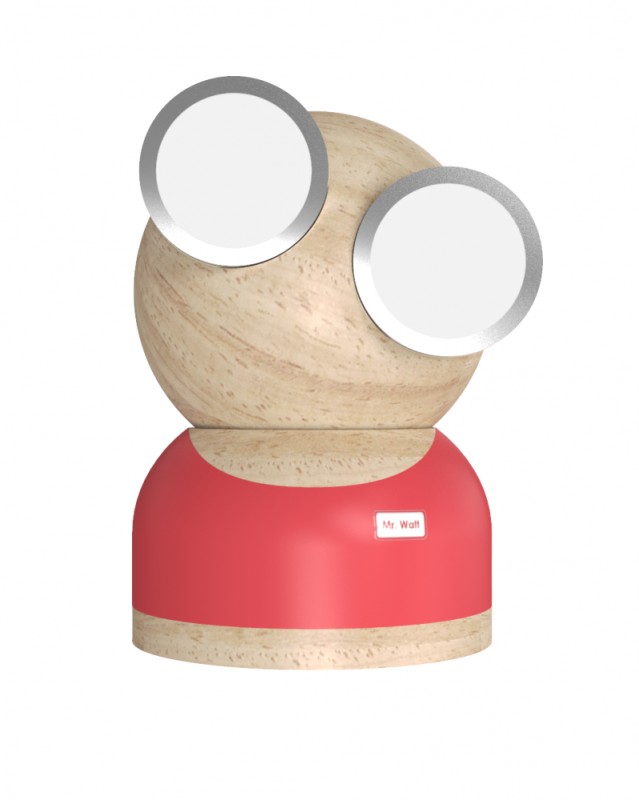 GoggleLamp Mr Watt wood; RED